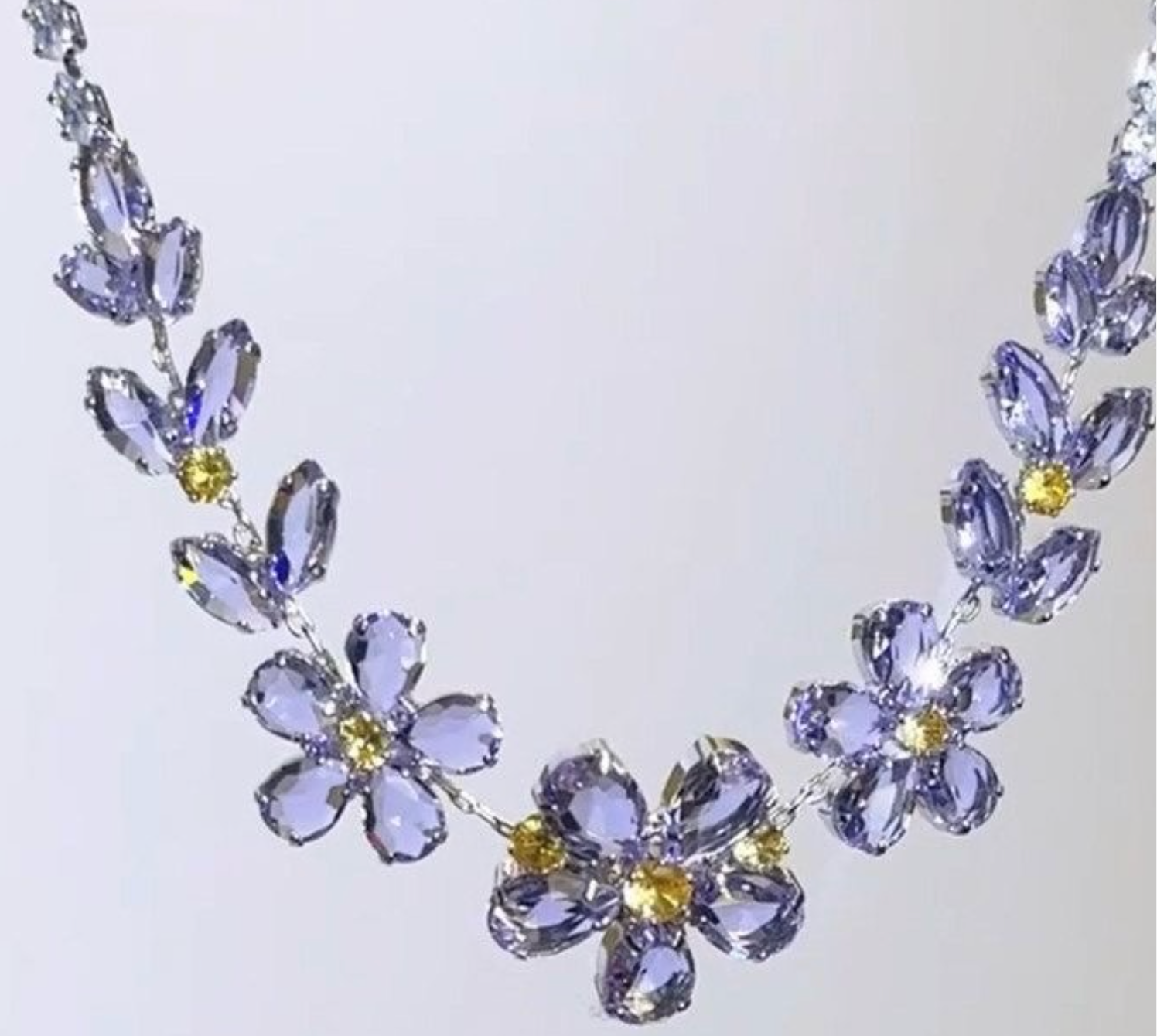 Crystal Floral Garden Necklace