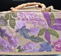 Wisteria Garden Sequin Embroidered Bamboo Handle Tote